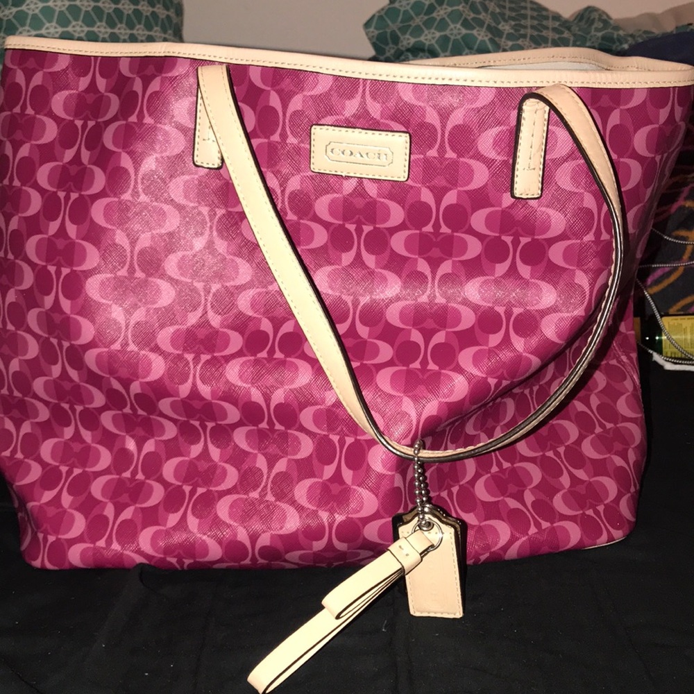 Pink coach bag
